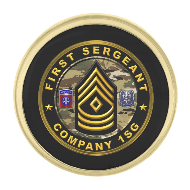 82nd Airborne Division   Gold Finish Lapel Pin (Front)