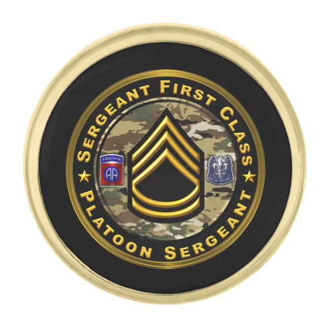82nd Airborne Division  Gold Finish Lapel Pin (Front)