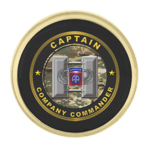 82nd Airborne Division Gold Finish Lapel Pin