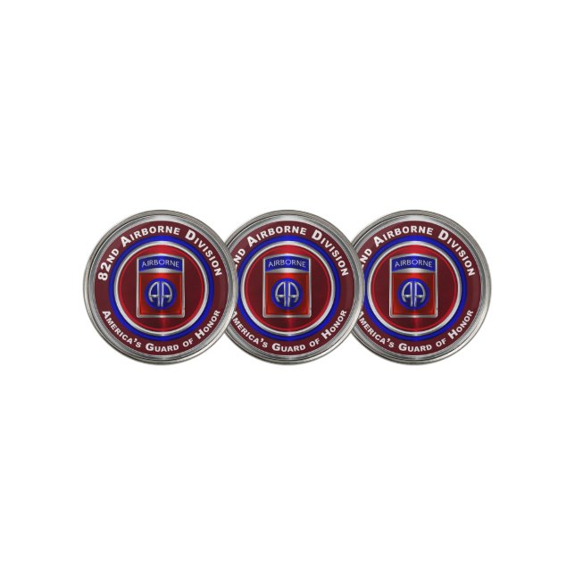 82nd Airborne Division Golf Ball Marker (3 Up)