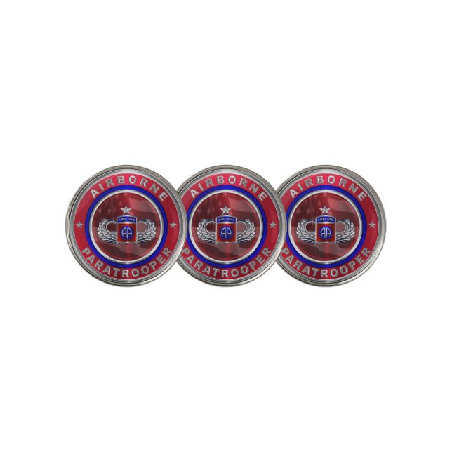 82nd Airborne Division Golf Ball Marker (3 Up)