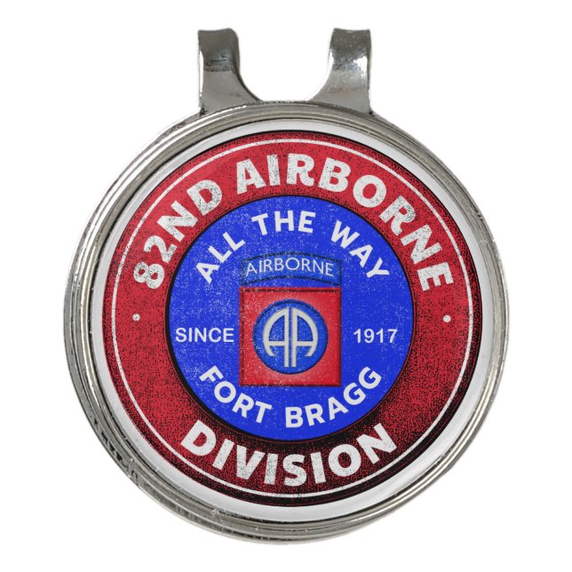 82nd Airborne Division Golf Hat Clip (Front)