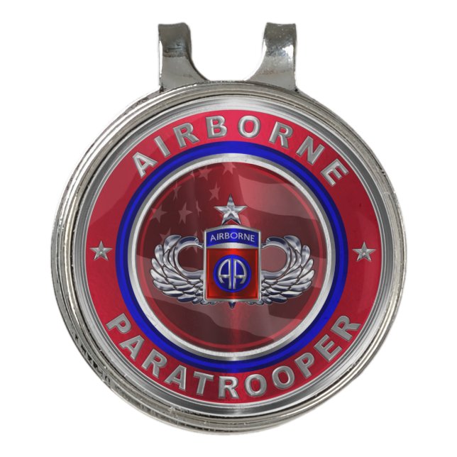 82nd Airborne Division Golf Hat Clip (Front)