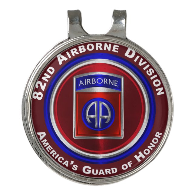 82nd Airborne Division Golf Hat Clip (Front)