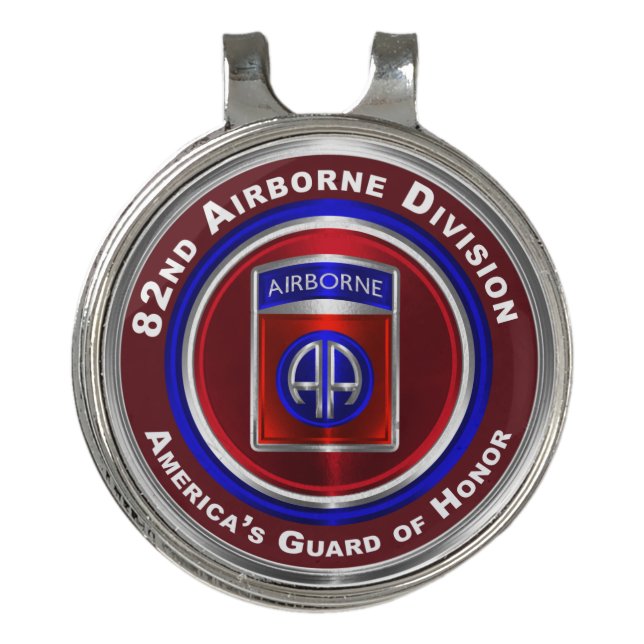 82nd Airborne Division Golf Hat Clip (Front)