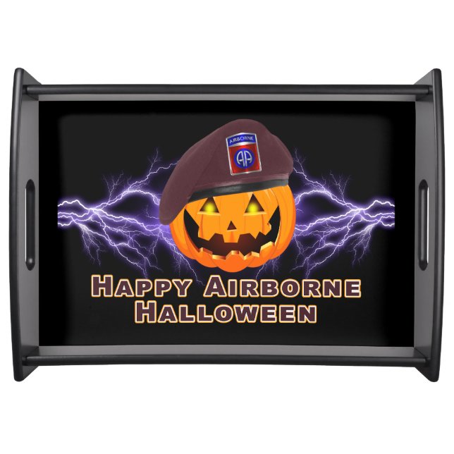 82nd Airborne Division Halloween Serving Tray (Front)