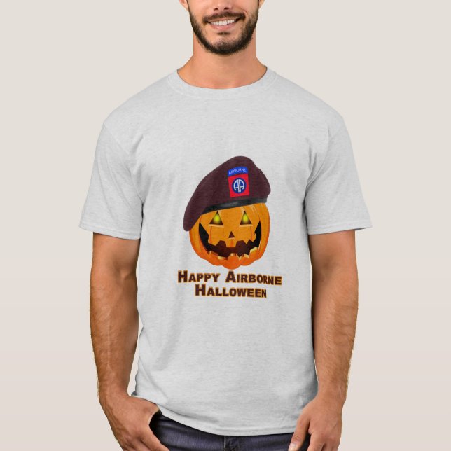 82nd Airborne Division – Happy Airborne Halloween T-Shirt (Front)