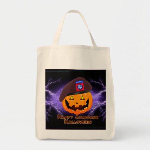 82nd Airborne Division  Happy Airborne Halloween Tote Bag