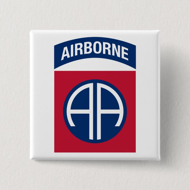 82nd Airborne Division Insignia Military Veteran Button (Front)