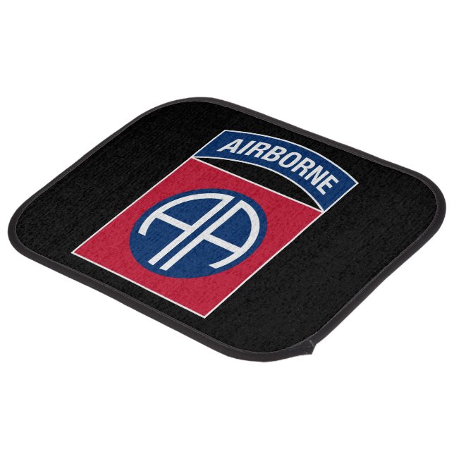 82nd Airborne Division Insignia Military Veteran Car Floor Mat (Rear Angled)