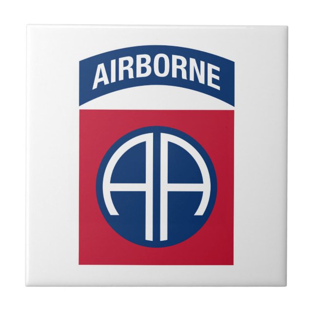 82nd Airborne Division Insignia Military Veteran Ceramic Tile (Front)