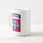 82nd Airborne Division Insignia Military Veteran Coffee Mug (Front Left)
