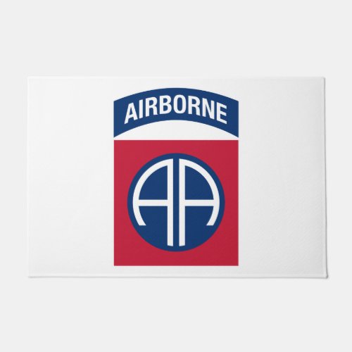 82nd Airborne Division Insignia Military Veteran Doormat