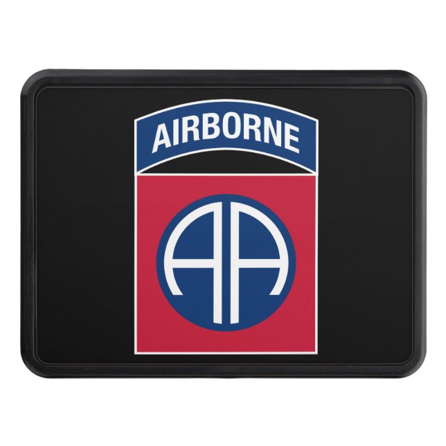 82nd Airborne Division Insignia Military Veteran Hitch Cover (Front)