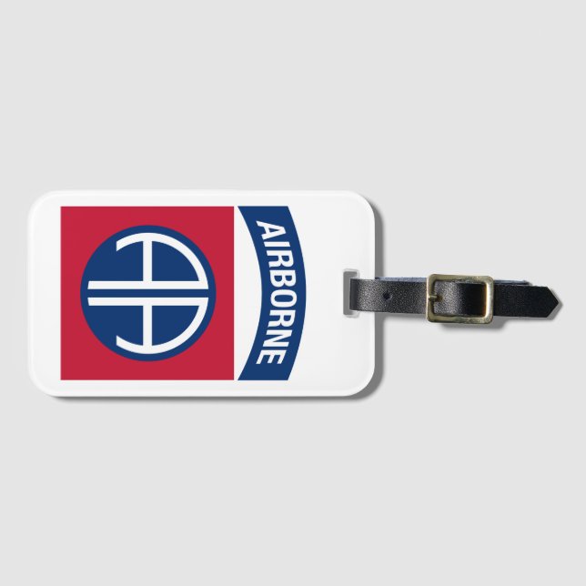 82nd Airborne Division Insignia Military Veteran Luggage Tag (Front Horizontal)