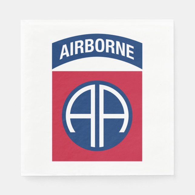 82nd Airborne Division Insignia Military Veteran Napkins (Front)