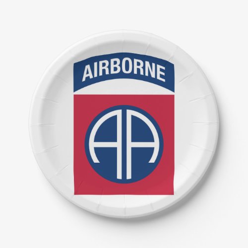 82nd Airborne Division Insignia Military Veteran Paper Plates