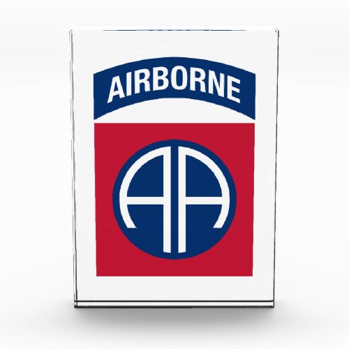 82nd Airborne Division Insignia Military Veteran Photo Block