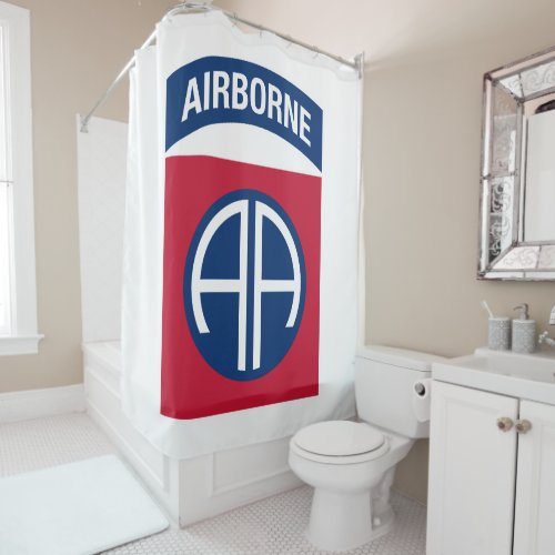 82nd Airborne Division Insignia Military Veteran Shower Curtain