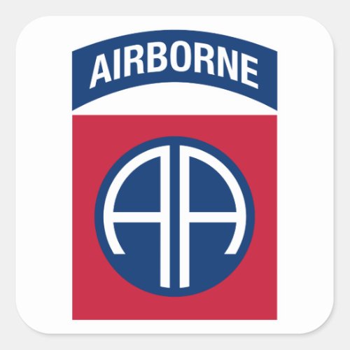 82nd Airborne Division Insignia Military Veteran Square Sticker