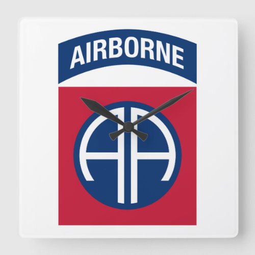 82nd Airborne Division Insignia Military Veteran Square Wall Clock
