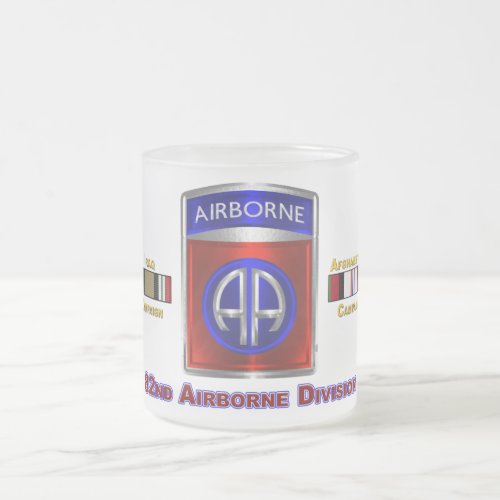 82nd Airborne Division Iraq  Afghanistan Veteran Frosted Glass Coffee Mug