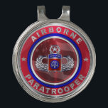 82nd Airborne Division Jump Master Golf Hat Clip<br><div class="desc">Display your pride for our Army's only Airborne Division! This is a specially designed gift for anyone looking for that one of a kind special gift for any occasion such as retirement, change of command, PCS, ETS or simply because you want this cool design. This uniquely designed design makes a...</div>