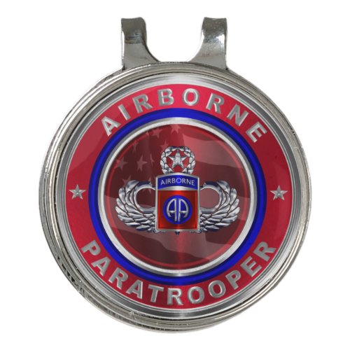 82nd Airborne Division Jump Master Golf Hat Clip