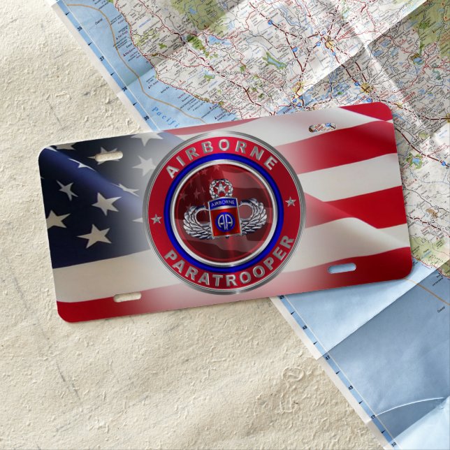82nd Airborne Division “Jump Master” License Plate (In Situ)