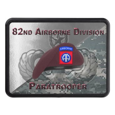 82nd Airborne Division Jump Wings with Beret Hitch Hitch Cover