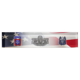 82nd Airborne Division Jumpmaster Desk Name Plate