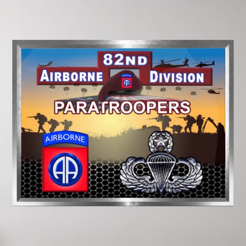 82nd Airborne Division Jumpmaster Paratrooper Poster