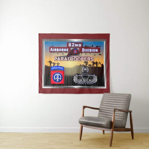 82nd Airborne Division Jumpmaster Wings Tapestry