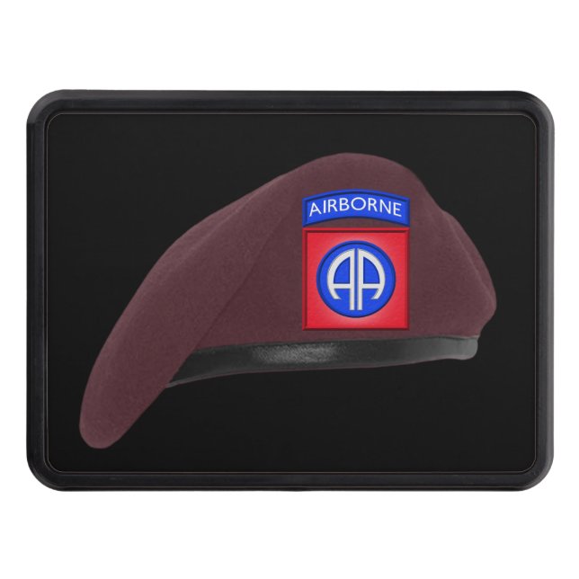 82nd Airborne Division “Legendary Beret” Hitch Cov Hitch Cover (Front)