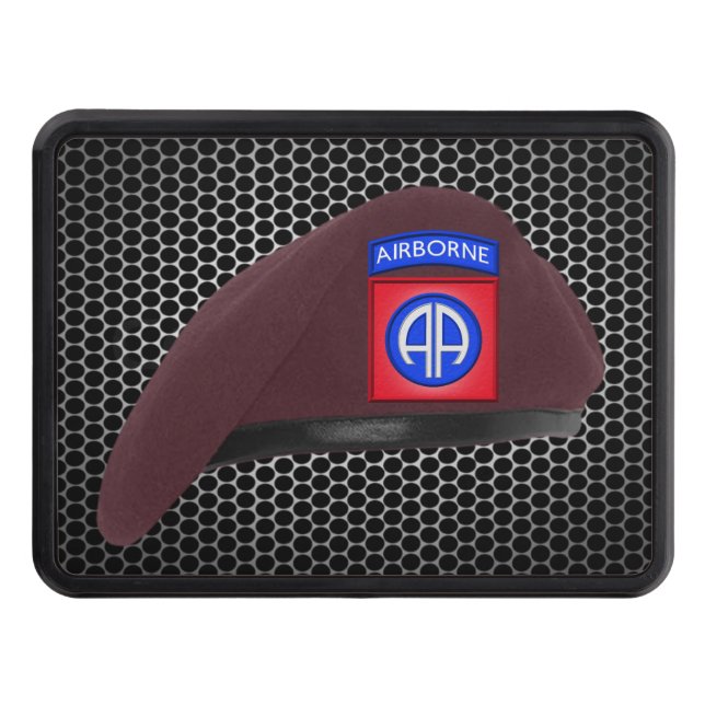 82nd Airborne Division “Legendary Beret” Hitch Cov Hitch Cover (Front)