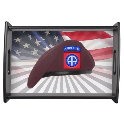 82nd Airborne Division Legendary Beret Serving Tray