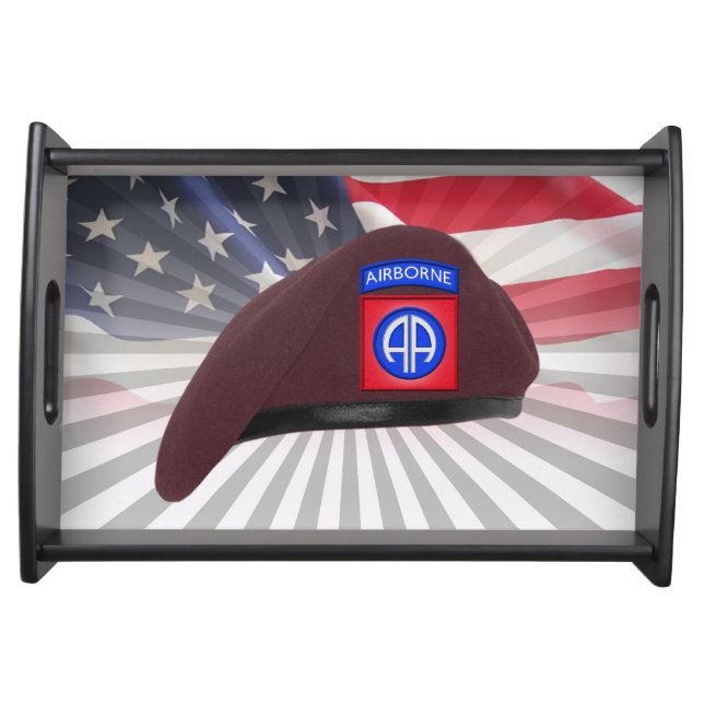 82nd Airborne Division “Legendary Beret” Serving Tray (Front)