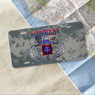 82nd Airborne Division License Plate