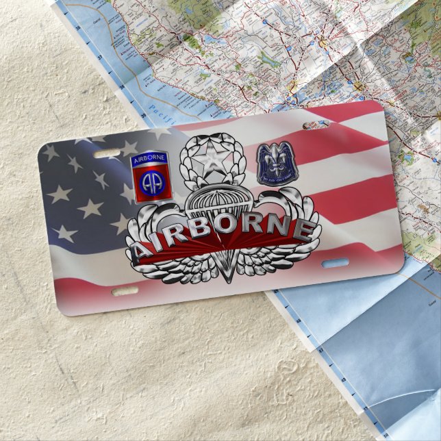 82nd Airborne Division  License Plate (In Situ)