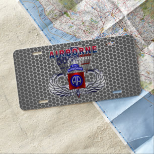 82nd Airborne Division License Plate