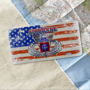 82nd Airborne Division License Plate