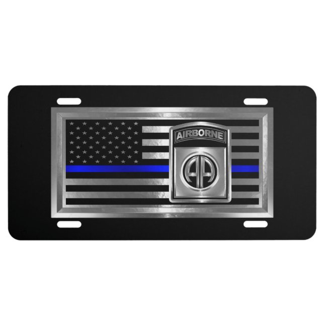 82nd Airborne Division  License Plate (Front)