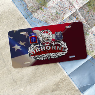 82nd Airborne Division License Plate
