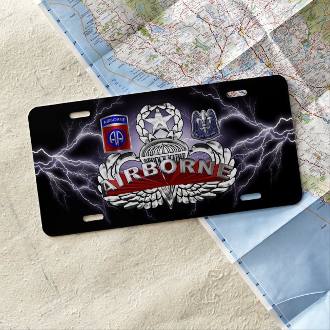 82nd Airborne Division  License Plate (In Situ)