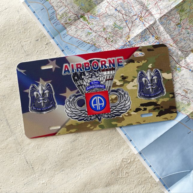 82nd Airborne Division  License Plate (In Situ)