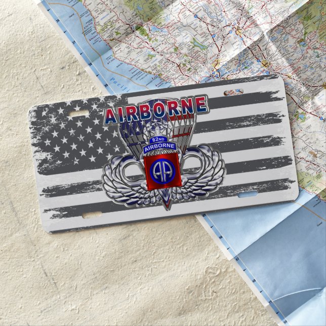 82nd Airborne Division  License Plate (In Situ)