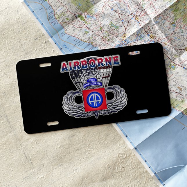 82nd Airborne Division  License Plate (In Situ)