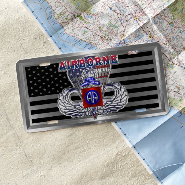 82nd Airborne Division  License Plate (In Situ)