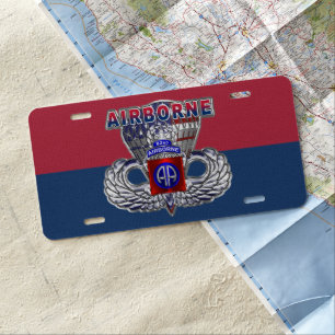 82nd Airborne Division License Plate