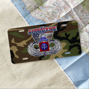 82nd Airborne Division License Plate
